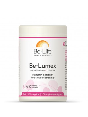 Image de Be Lumex Safran et L-Theanine - Calme et Sérénité 50 gélules - Be-Life via Achetez Tryptophane 200 mg - Acide aminé naturel - Be-Life