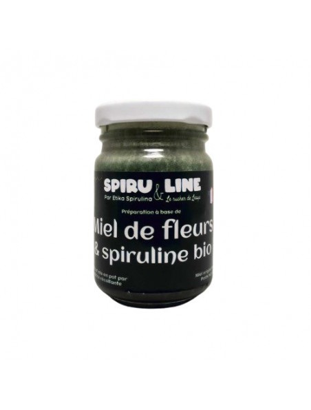 Image principale de Miel de Fleurs et Spiruline Bio - Miel Doux et Parfumé 125 g - Etika Spirulina