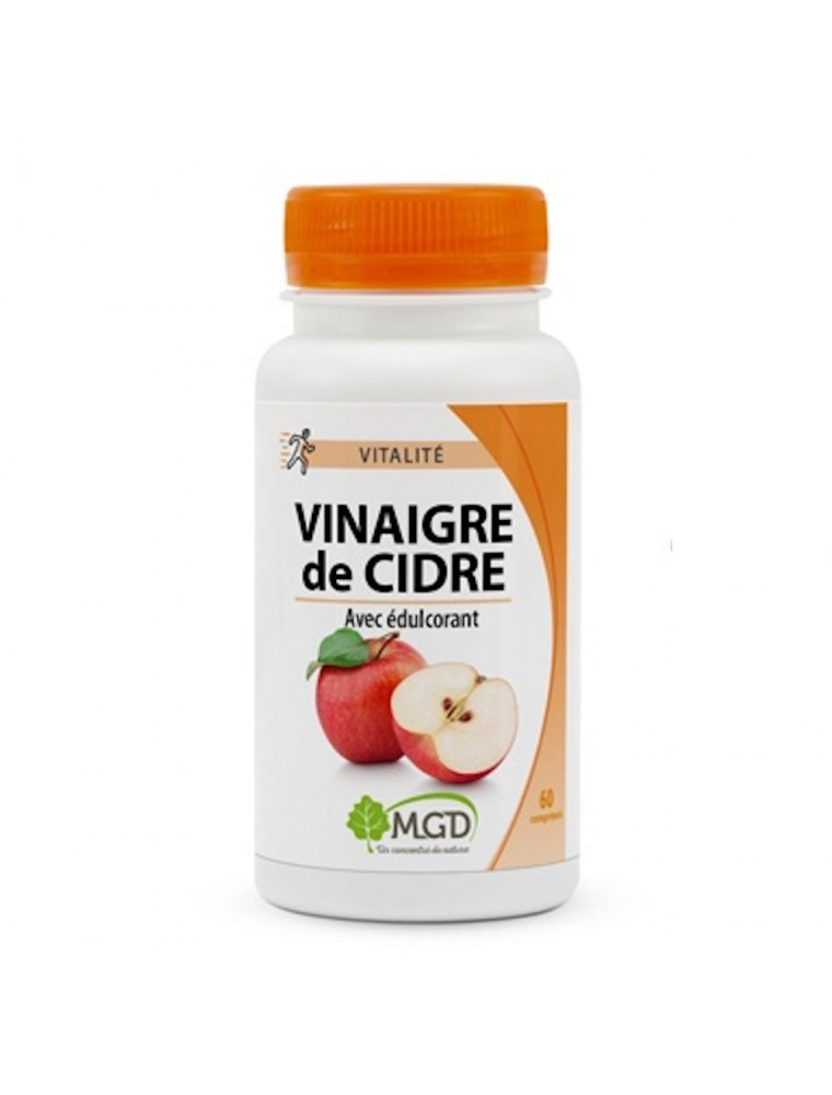 Image principale de la modale pour Vinaigre de Cidre 650 mg - Vitalité 60 comprimés - MGD Nature