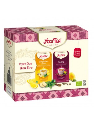 Image de Coffret Duo Bien-Être - Infusions Ayurvédiques 34 sachets - Yogi Tea depuis Commandez les produits Yogi Tea à l'herboristerie Louis