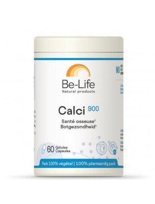 Image de Calci 900 - Calcium et Résistance osseuse 60 gélules - Be-Life via Vitamine D3 400 UI - Solgar
