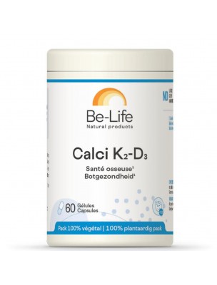 Image de Calci K2-D3 - Consolidation osseuse et Croissance 60 gélules - Be-Life via Calci D3 - Croissance osseuse - Be-Life