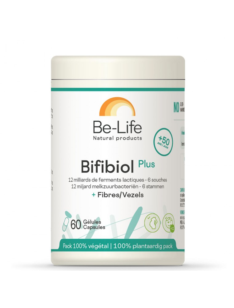 Image principale de la modale pour Bifibiol Plus - Ferments 12 milliards de ferments lactiques 60 gélules - Be-Life