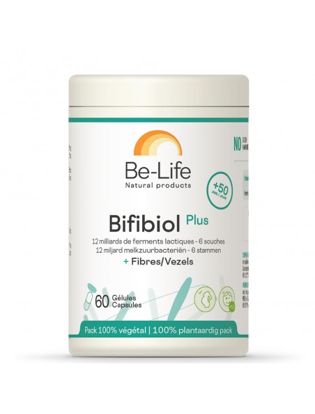 Achetez Bifibiol Plus - Ferments 12 milliards de ferments lactiques 60 gélules - Be-Life à l'herboristerie Louis Image principale de Bifibiol Plus - Ferments 12 milliards de ferments lactiques 60 gélules - Be-Life