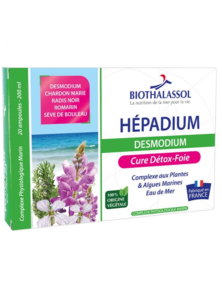 Image principale de la modale pour Hépadium Desmodium - Détox 20 Ampoules - Biothalassol