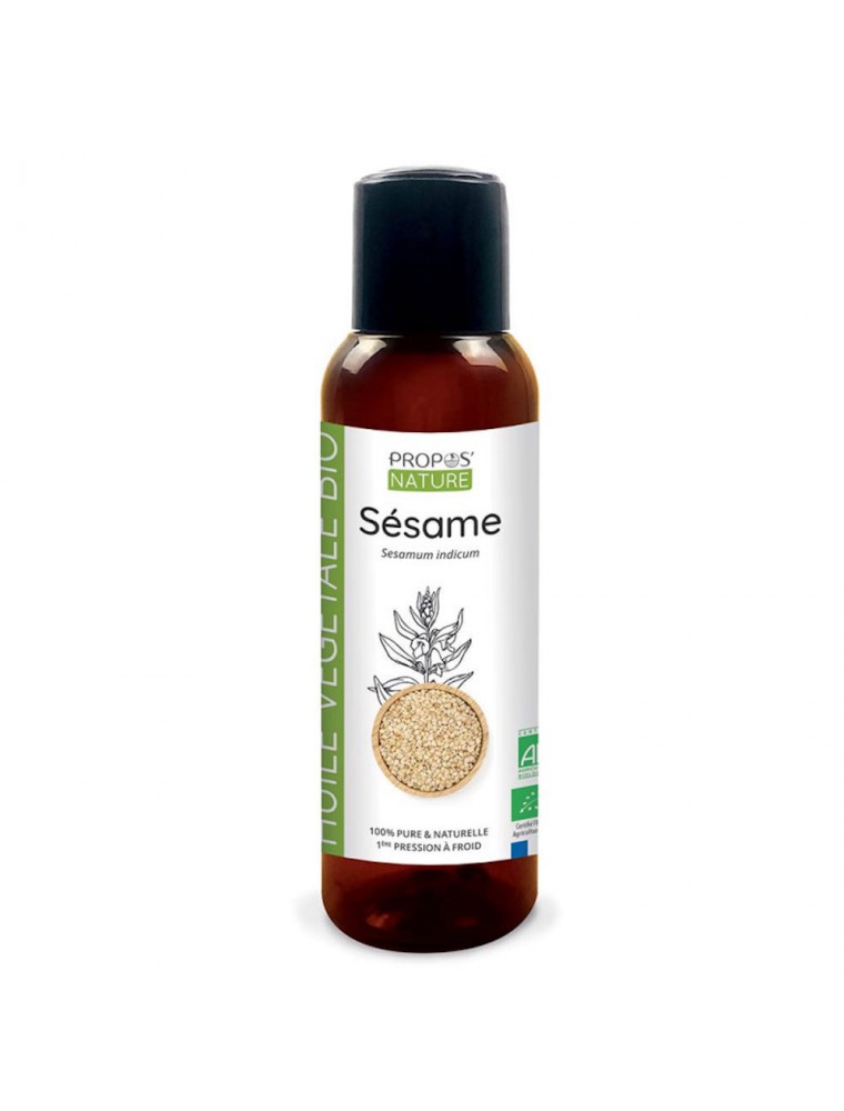 Image principale de la modale pour Sésame Bio - Huile végétale de Sesamum indicum 100 ml - Propos Nature