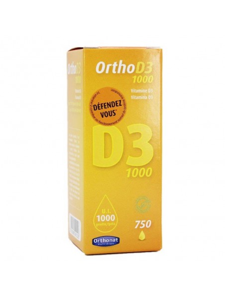 Image principale de OrthoD3 1000 - Immunité 750 gouttes - Orthonat Nutrition