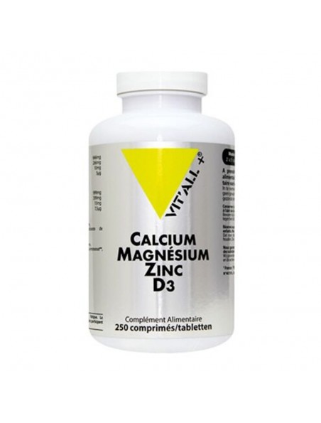 Image principale de Calcium Magnésium Zinc D3 - Ossature Saine 250 comprimés - Vit'all+
