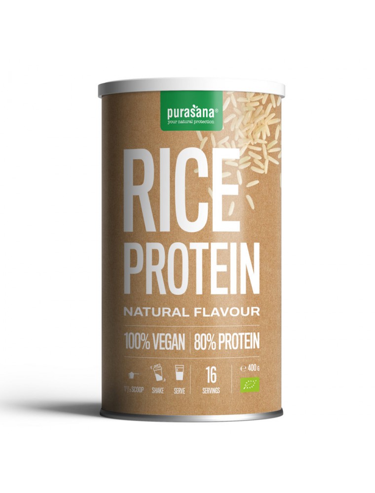 Image principale de la modale pour Vegan Protein Bio - Protéines Végétales Riz 400 g - Purasana