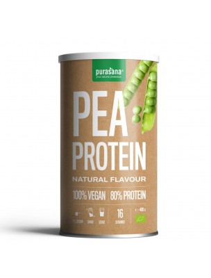 Image de Vegan Protein Bio - Protéines Végétales Pois 400 g - Purasana depuis Commandez les produits Purasana à l'herboristerie Louis