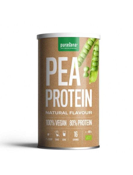 Achetez Vegan Protein Bio - Protéines Végétales Pois 400 g - Purasana à l'herboristerie Louis Image principale de Vegan Protein Bio - Protéines Végétales Pois 400 g - Purasana