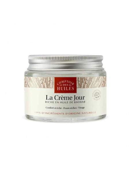 Image principale de La Crème de Jour Baobab Bio - Soin du Visage 50ml - Comptoir des Huiles