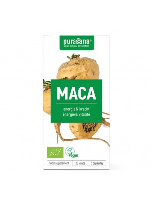 Image de Maca Bio - Tonique 120 capsules - Purasana via Ginseng Bio - Teinture-mère Panax Ginseng 50 ml - Biover