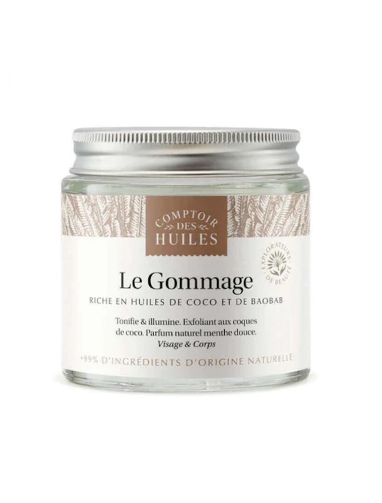 Image principale de la modale pour Le Gommage Huile de Coco Bio - Soin du Visage et du Corps 100ml - Comptoir des Huiles