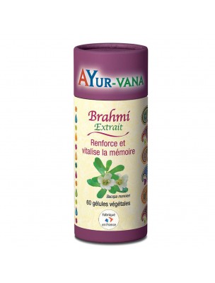 Image de Brahmi - Mémoire 60 gélules - Ayur-Vana depuis Achetez les produits Ayur-vana à l'herboristerie Louis