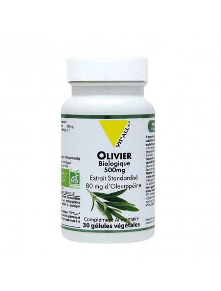 Image principale de Olivier 500mg Bio - Circulation 30 gélules végétales - Vit'all+