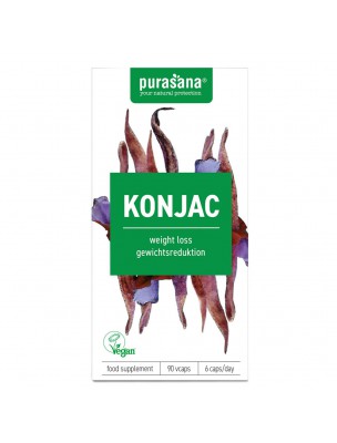 Image de Konjac - Coupe faim 90 capsules - Purasana depuis Résultats de recherche pour "onagre-capsules"