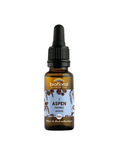 Image principale de Aspen Tremble n°2 - Sérénité et Confiance Bio aux Fleurs de Bach 20 ml - Biofloral