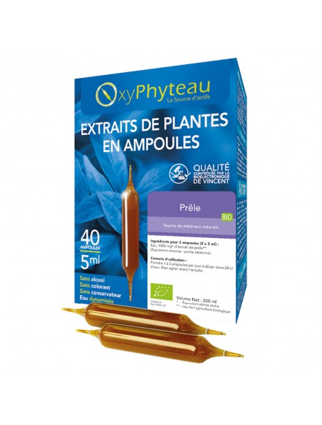 Achetez Prêle Bio - Articulations 40 ampoules - Oxyphyteau à l'herboristerie Louis Image principale de Prêle Bio - Articulations 40 ampoules - Oxyphyteau