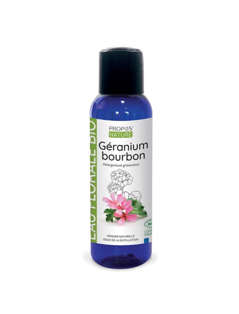 Image principale de la modale pour Géranium bourbon Bio - Hydrolat de Pelargonium graveolens 100 ml - Propos Nature
