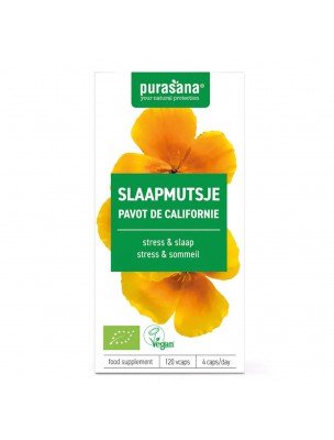 Image de Pavot de Californie Eschscholtzia Bio - Stress et Sommeil 120 capsules - Purasana via Aubépine Bio - Tension et stress 120 gélules - Achetez chez Purasana