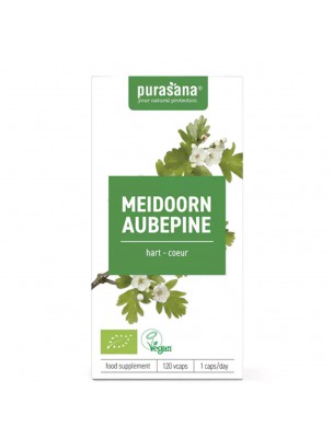 Image de Aubépine Bio - Tension et stress 120 capsules - Purasana via Anti-Stress 600 - Nervosité et Fatigue Be-Life