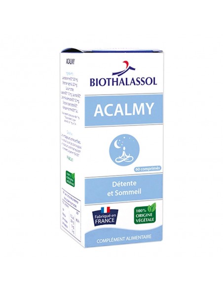 Achetez Acalmy - Détente et Sommeil 60 comprimés - Biothalassol à l'herboristerie Louis Image principale de Acalmy - Détente et Sommeil 60 comprimés - Biothalassol