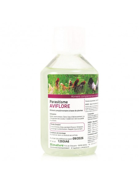 Achetez Aviflore - Parasitisme des volailles 250 ml - Bionature à l'herboristerie Louis Image principale de Aviflore - Parasitisme des volailles 250 ml - Bionature