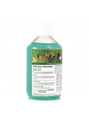 Image de Avi 21 - Défenses naturelles des volailles 250 ml - Bionature depuis Produits naturels pour animaux – Phytothérapie et herboristerie