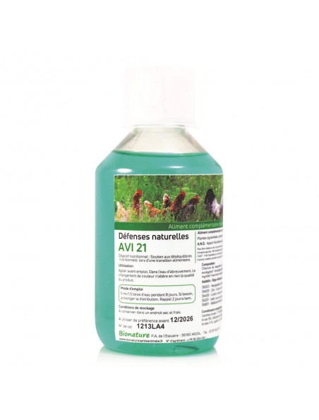 Achetez Avi 21 - Défenses naturelles des volailles 250 ml - Bionature à l'herboristerie Louis Image principale de Avi 21 - Défenses naturelles des volailles 250 ml - Bionature
