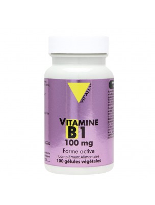 Image de Vitamine B1 100mg - Coeur et Détente 100 gélules végétales - Vit'all+ depuis Produits de phytothérapie en ligne (97)