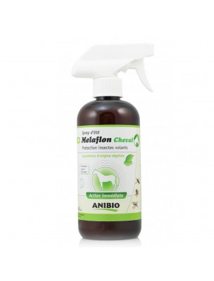 Image de Melaflon Cheval Spray Antiparasitaire - Contre les Tiques et Insectes volants 500 ml - AniBio depuis Lutte contre les parasites pour animaux : vente en ligne