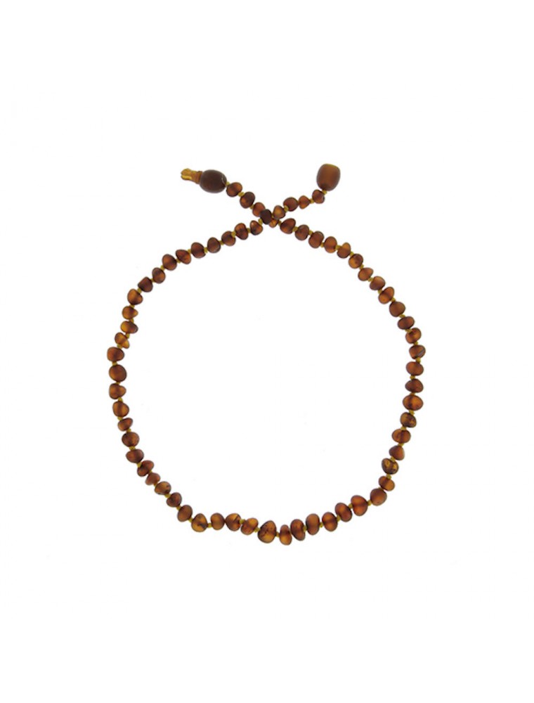 Image principale de la modale pour Collier d'Ambre Enfant -  Cognac Non Poli 33 cm - Baltic Way