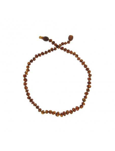 Image principale de Collier d'Ambre Enfant -  Cognac Non Poli 33 cm - Baltic Way