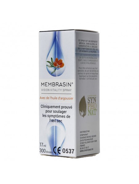 Image principale de Membrasin Vision Vitality Spray - Baies d'Argousier 17 ml - Aromtech