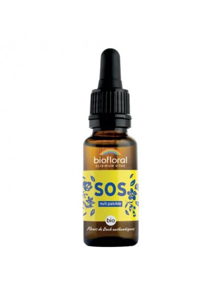 Image principale de SOS Nuit Paisible - Complexe Secours Bio aux Fleurs de Bach 20 ml - Biofloral