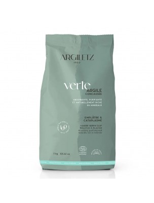 Image de Argile verte concassée - Cataplasme et beauté 3 kgs - Argiletz depuis Achetez les produits Argiletz à l'herboristerie Louis