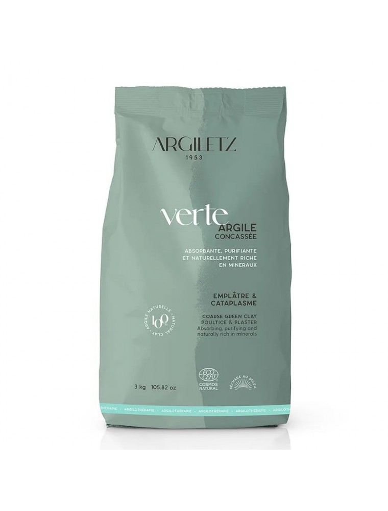 Image principale de la modale pour Argile verte concassée - Cataplasme et beauté 3 kgs - Argiletz