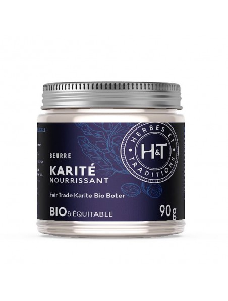 Image principale de Beurre de Karité (Amande) Bio - Huile végétale de Butyrospermum parkii 90g - Herbes et Traditions