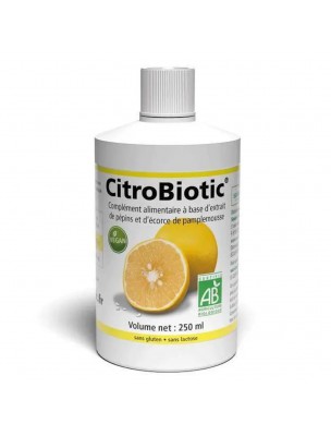 Image de Extrait de Pépins de pamplemousse Bio - Défenses immunitaires 250 ml - Citrobiotic depuis Résultats de recherche pour "Extrait de Pépi"