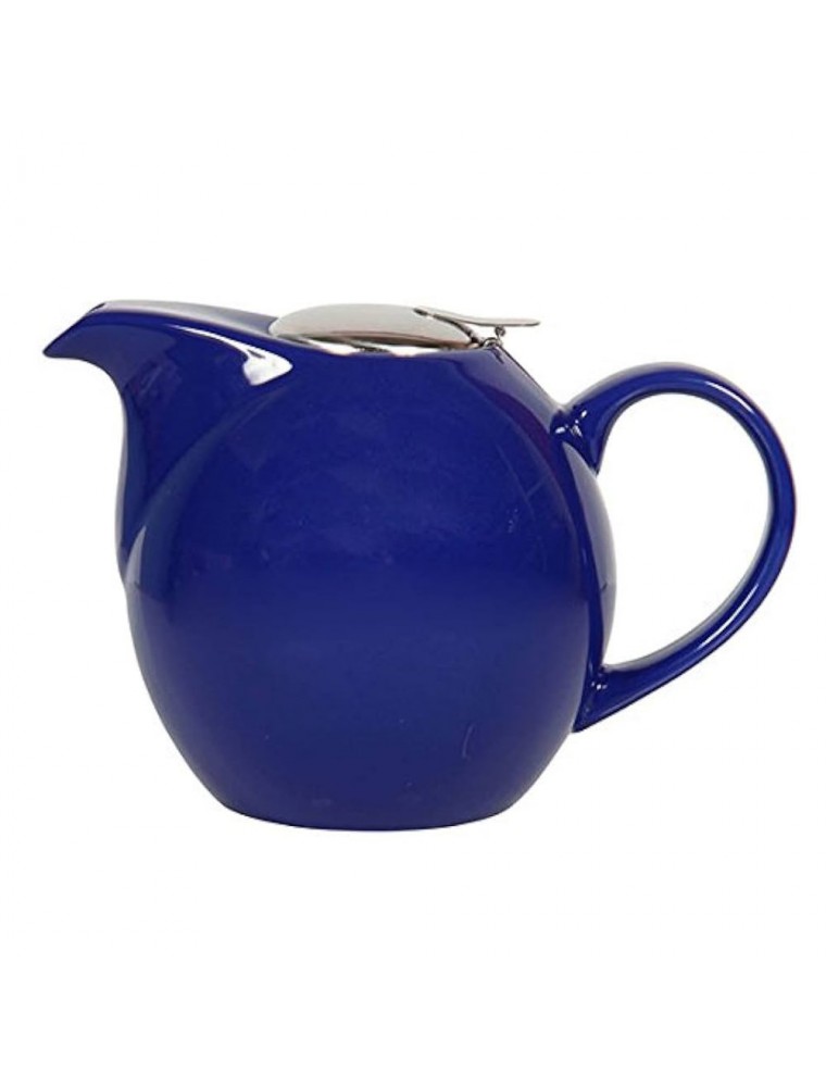 Image principale de la modale pour Théière Boule Bleue en Faïence 500 ml avec son filtre