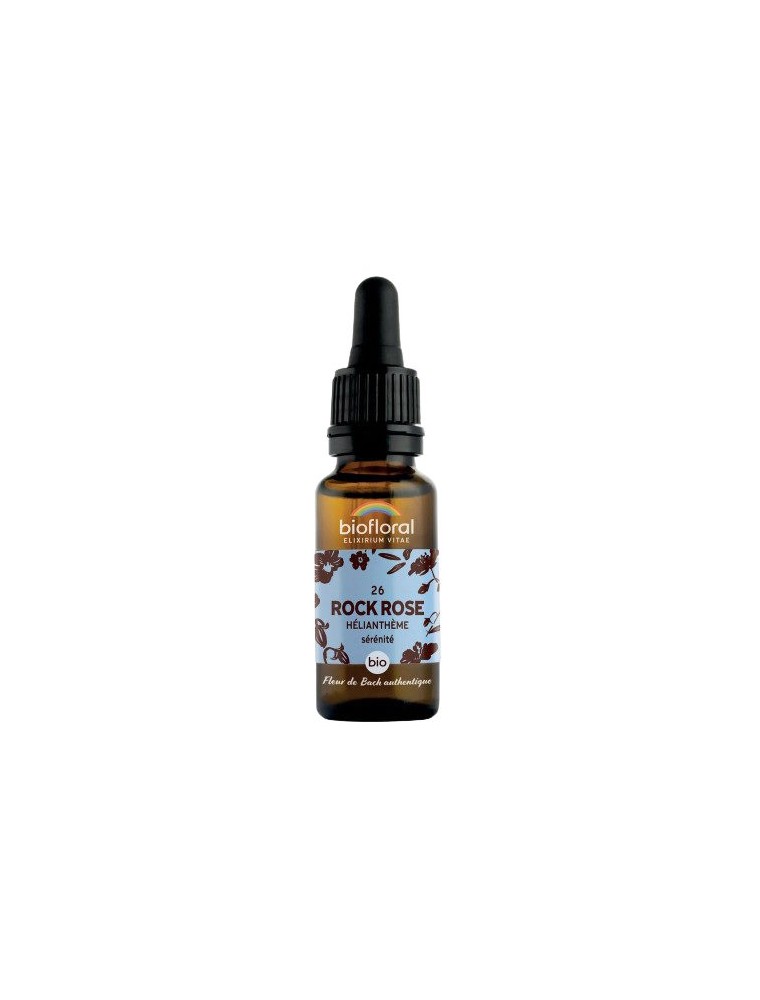 Image principale de la modale pour Rock rose (Hélianthème) n°26 - Sérénité et Confiance Bio aux Fleurs de Bach 20 ml - Biofloral