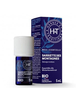 Image de Sarriette des montagnes Bio - Huile essentielle de Satureja montana 5 ml - Herbes et Traditions depuis Thym vulgaire à thujanol - Huile essentielle 5ml - Pranarôm