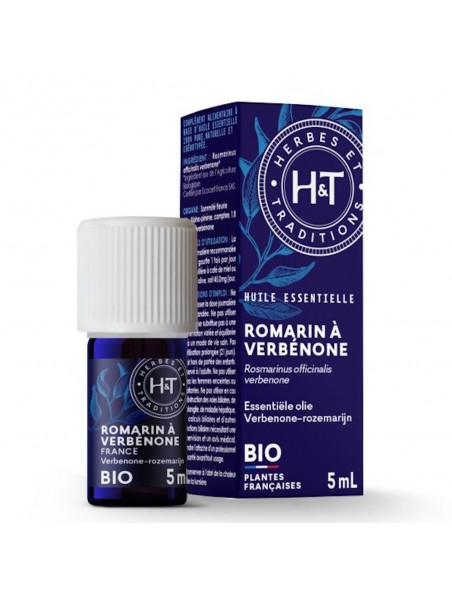 Image principale de Romarin à verbénone Bio - Huile essentielle Rosmarinus officinalis verbenone 5 ml - Herbes et Traditions