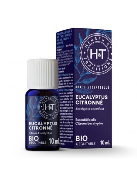 Image principale de Eucalyptus citronné Bio - Huile essentielle Bio Eucalyptus citriodora 10 ml - Herbes et Traditions