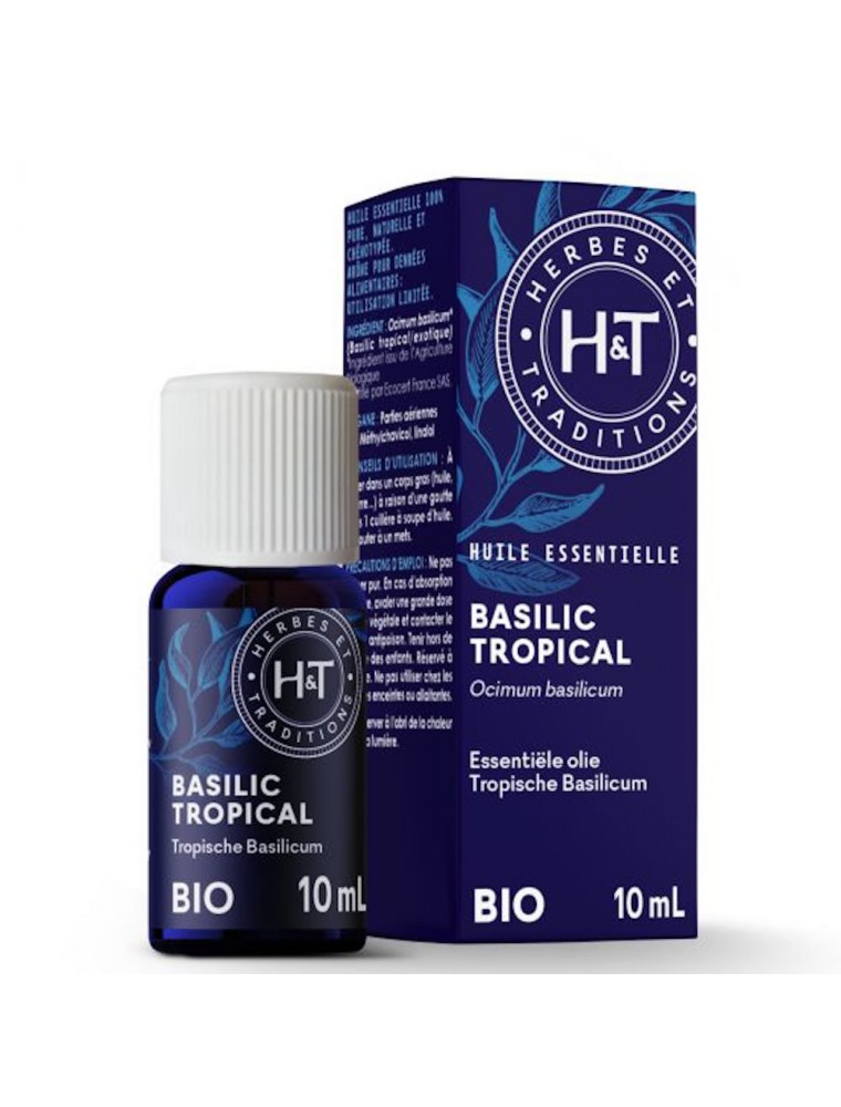 Image principale de la modale pour Basilic Tropical Bio - Huile essentielle d'Ocimum Basilicum 10 ml - Herbes et Traditions