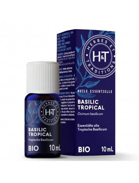 Image principale de Basilic Tropical Bio - Huile essentielle d'Ocimum Basilicum 10 ml - Herbes et Traditions