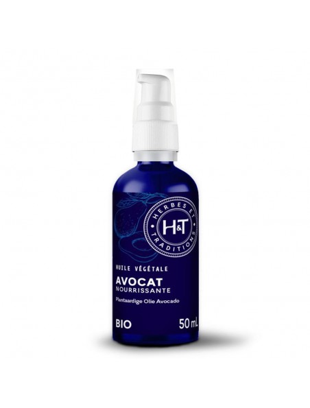Image principale de Avocat Bio - Huile végétale de Persea Gratissima 50 ml - Herbes et Traditions