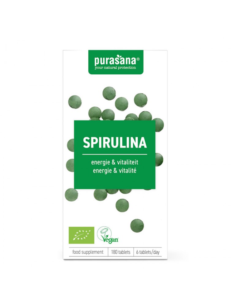 Image principale de la modale pour Spiruline Bio - Revitalisant 180 comprimés - Purasana