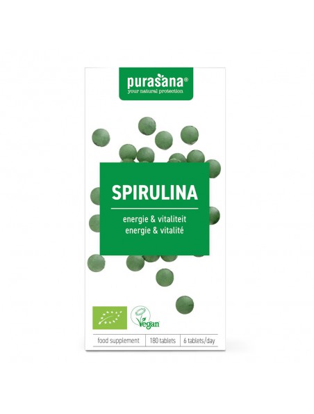 Image principale de Spiruline Bio - Revitalisant 180 comprimés - Purasana